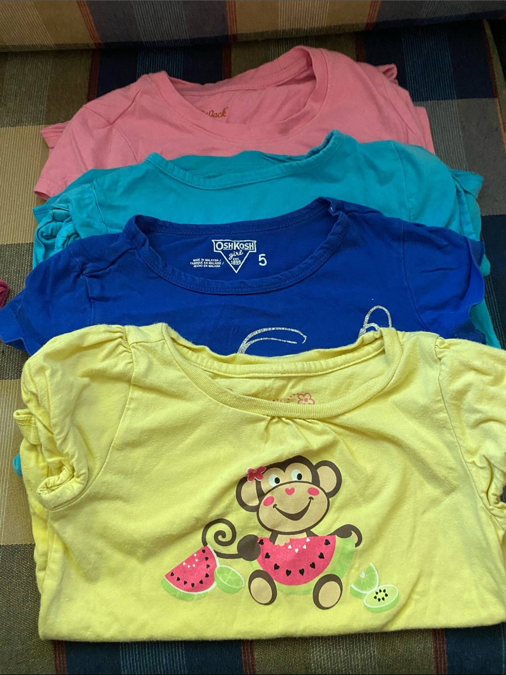 OshKosh B'gosh Bright Yellow Monkey Graphic Short Sleeve Tee